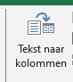 Excel knop Tekst naar kolommen